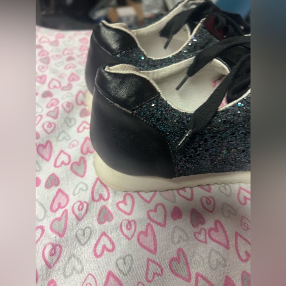 Stuart Weitzman Navy Glitter Sneakers in size 4 - Picture 9 of 10